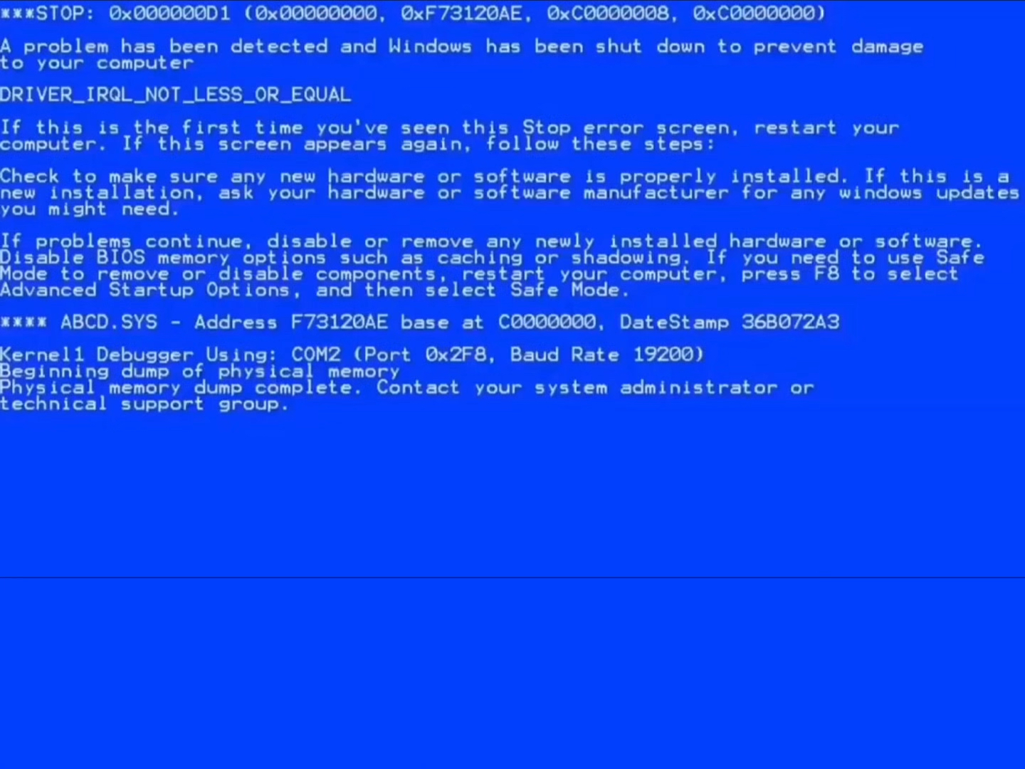 笔记本电脑开机蓝屏