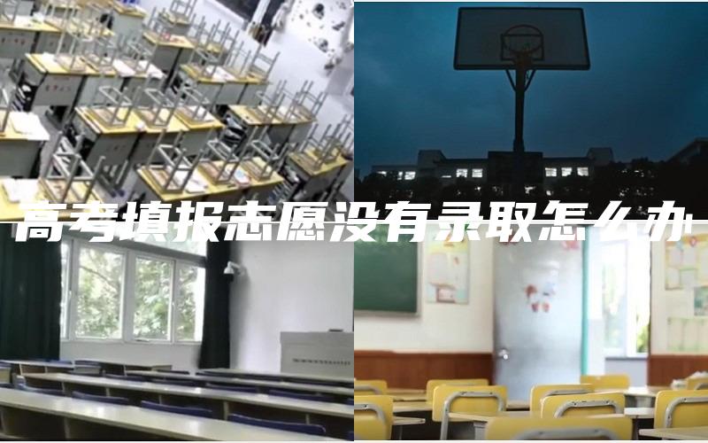 高考填报志愿没有录取怎么办