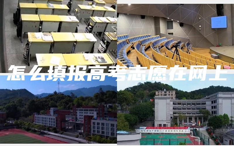 怎么填报高考志愿在网上