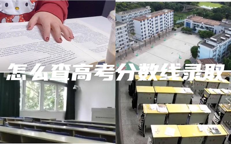 怎么查高考分数线录取