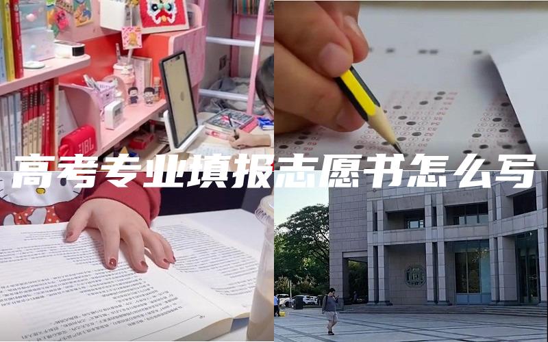 高考专业填报志愿书怎么写