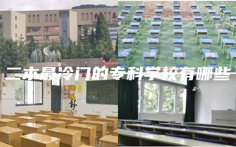 二本最冷门的专科学校有哪些