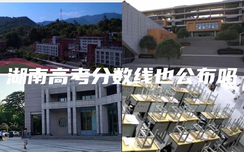 湖南高考分数线也公布吗