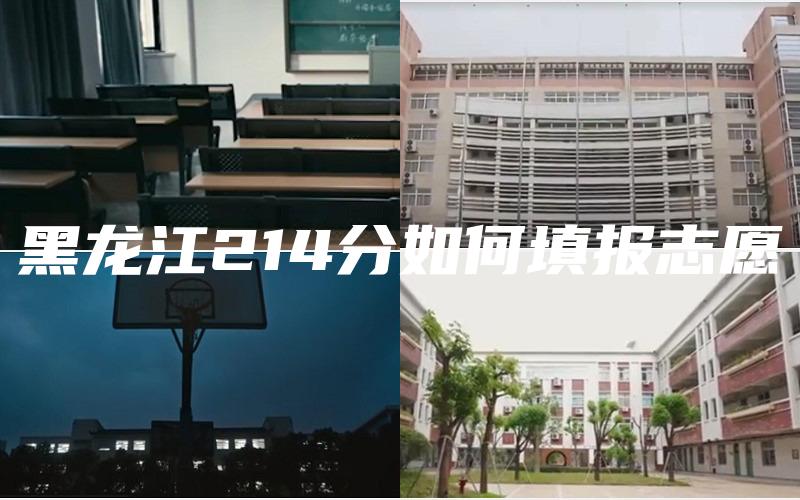 黑龙江214分如何填报志愿