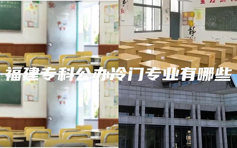 福建专科公办冷门专业有哪些