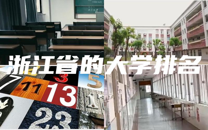 浙江省的大学排名