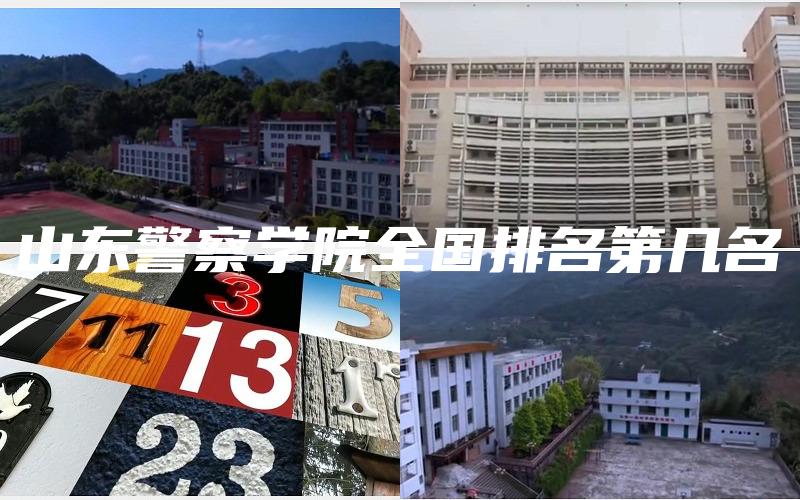 山东警察学院全国排名第几名